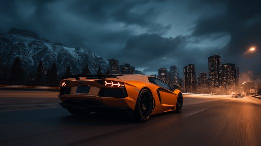 Orange Night Highway puzzle preview